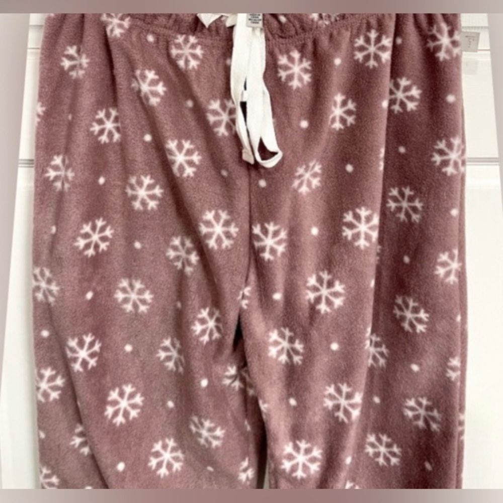 THALIA SODI 3piece fleece pajama set Snowflake size L NWOT - Picture 5 of 7